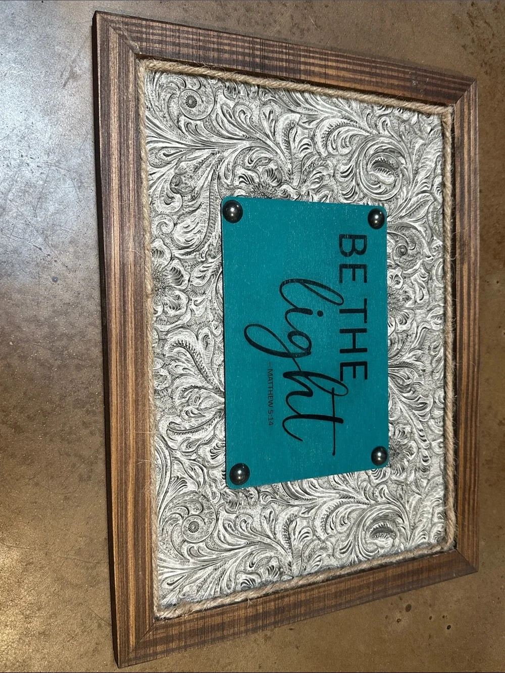 Hand Made Turquoise 'Be The Light' Decorative Wall Plaque - Home Accents